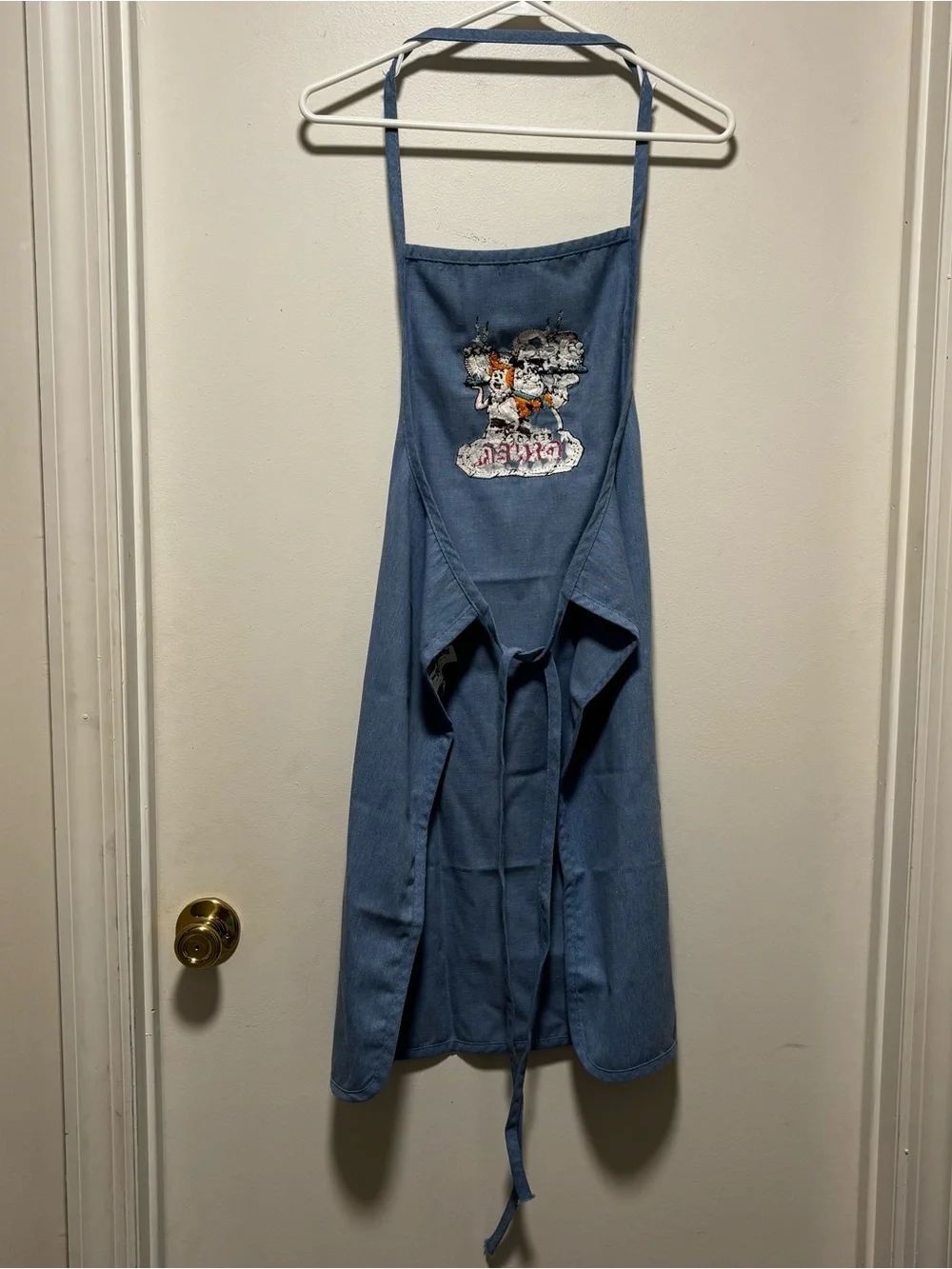 Bedrock diner the flinstones apron 1994 vintage cookware